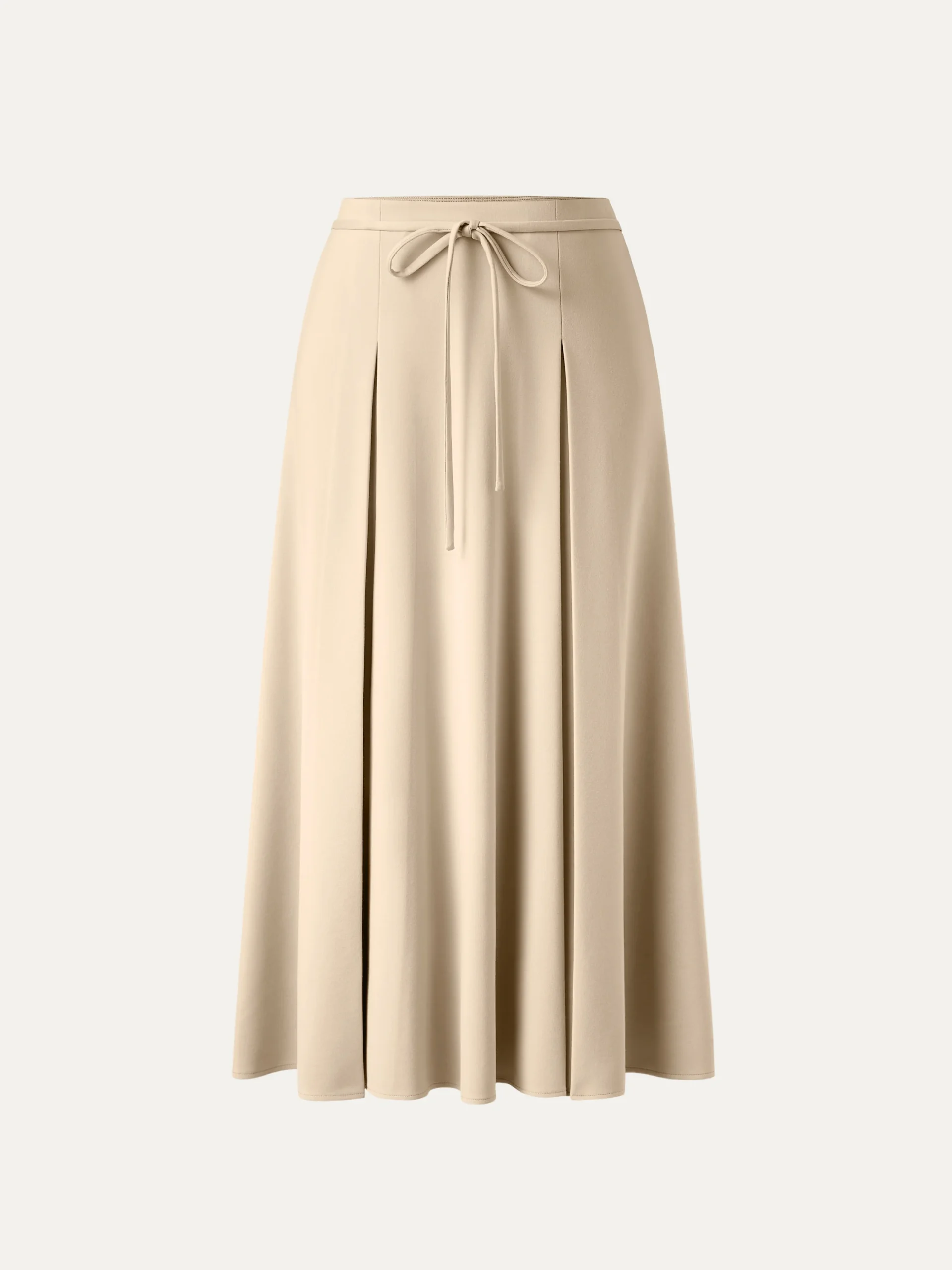 Old Money Pleated Flare Midi Skirt