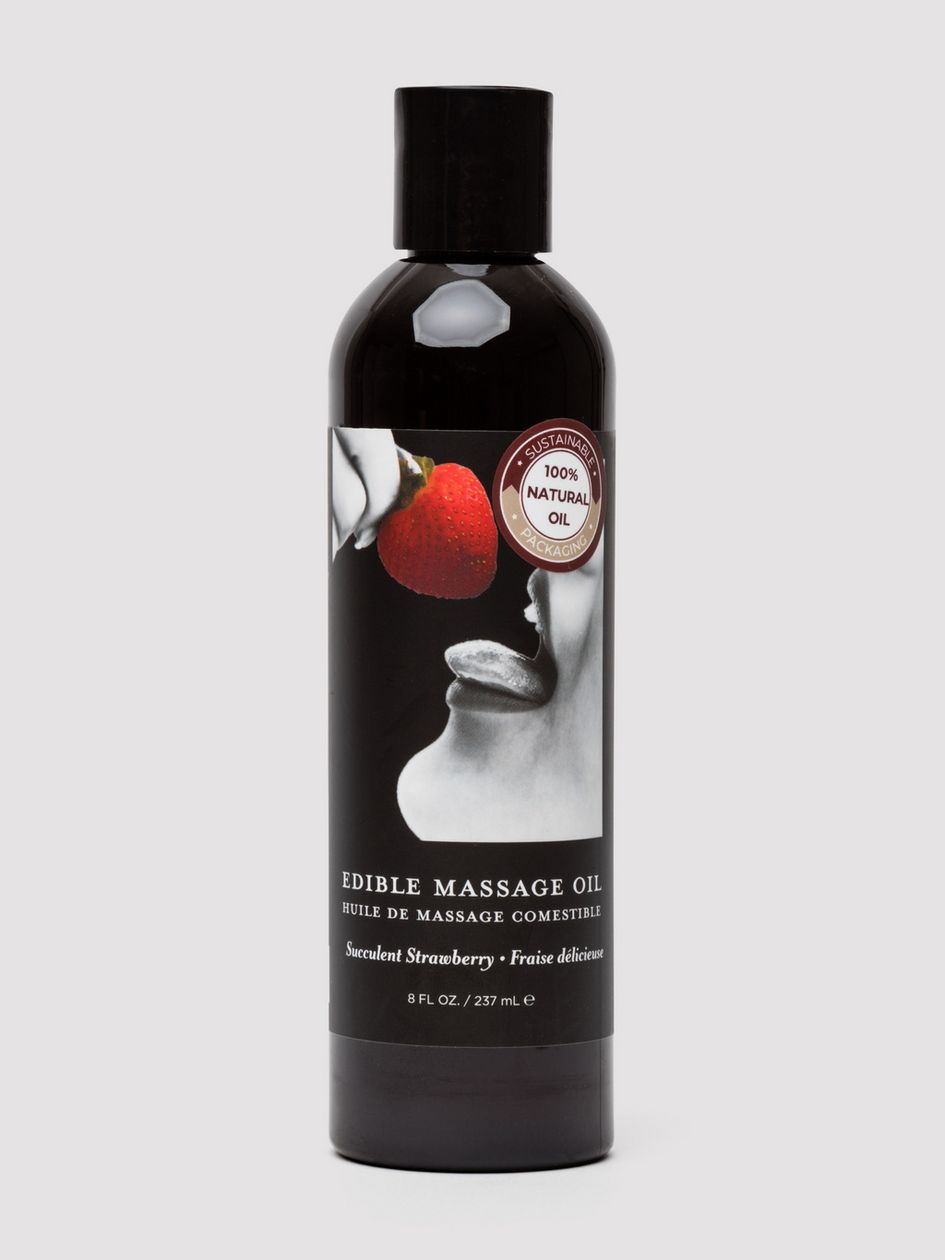 Earthly Body Strawberry Edible Massage Oil 236ml