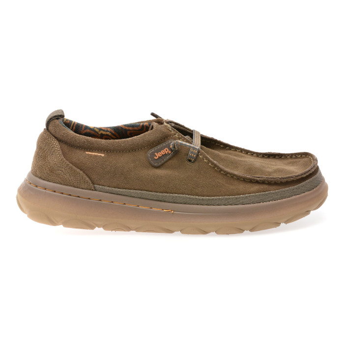 Mocasini JEEP gri, M52040A, din piele intoarsa