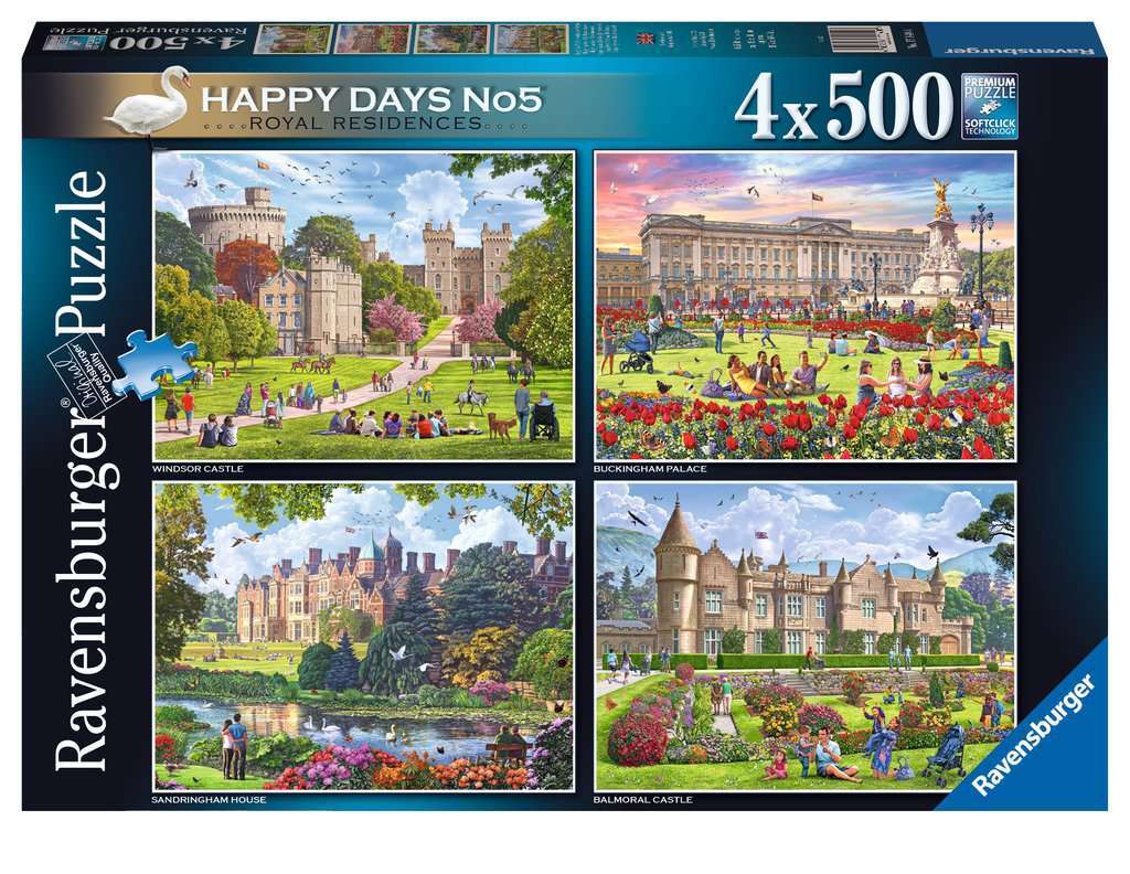 Happy Days No. 5 Royal Residences 4 x 500 Piece Puzzle