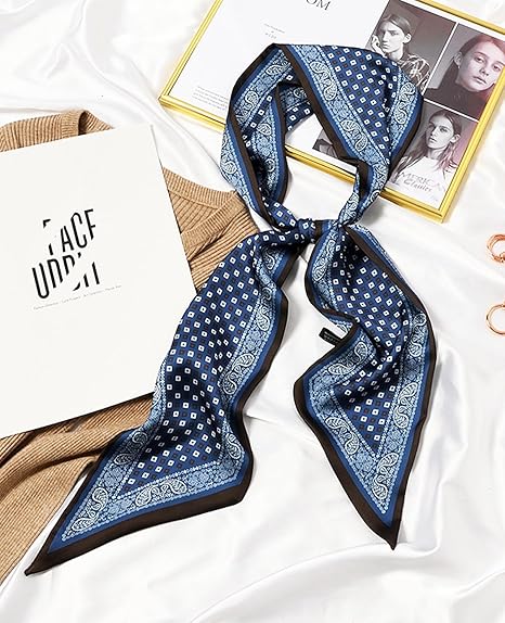 ELOWYNNE Satin Neck Scarf for Women