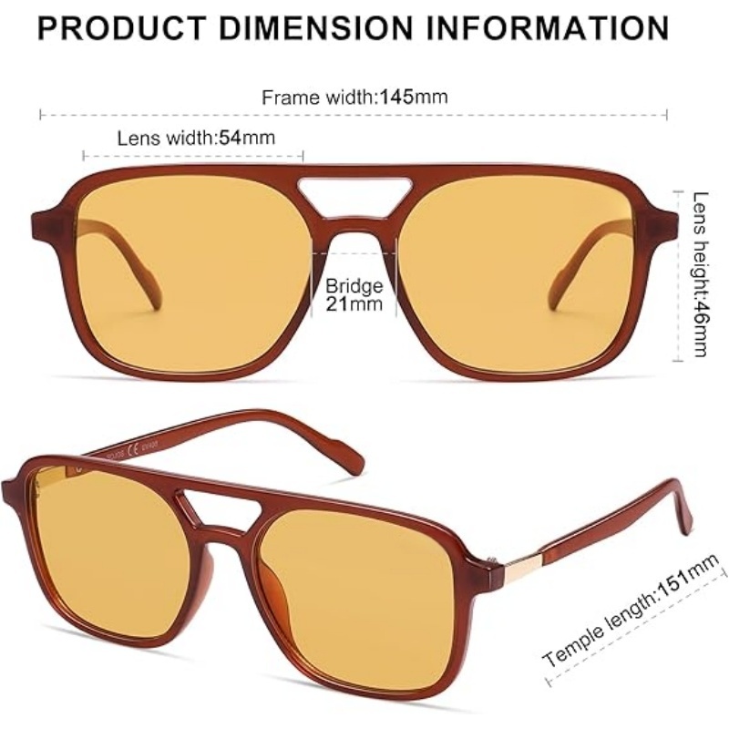 Retro Aviator Sunglasses for Women Men