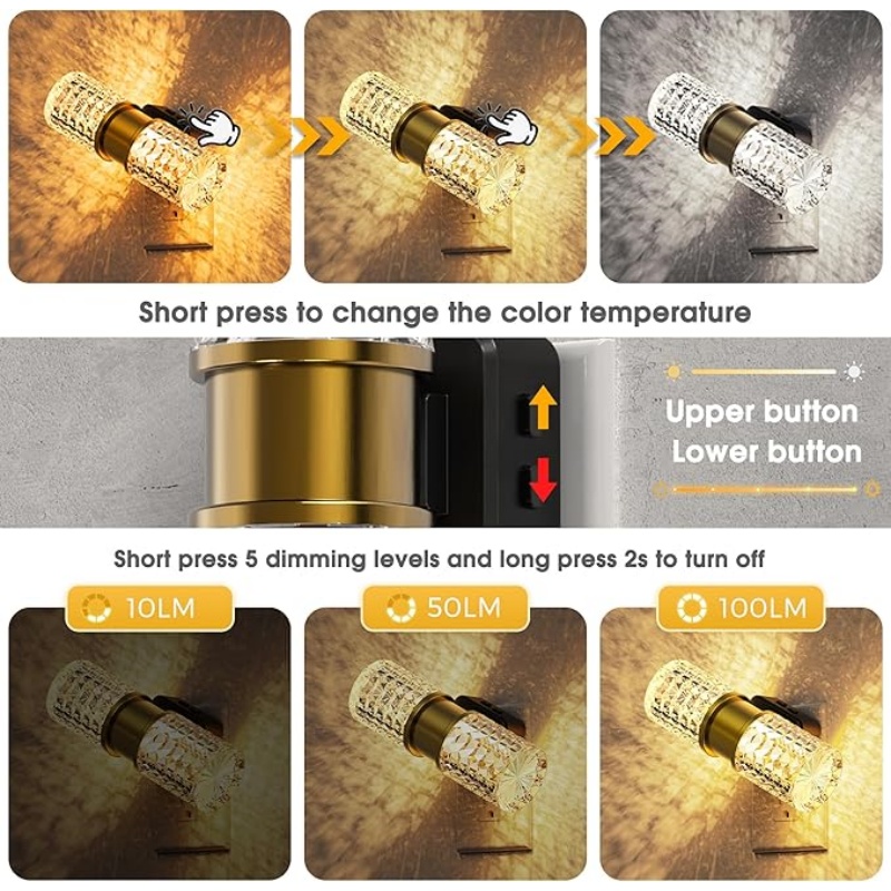 WALLARTISAN LED Night Light,Modern Night Lights Plug into Wall