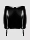 Lovehoney Plus Size Fierce Wet Look Suspender Skirt