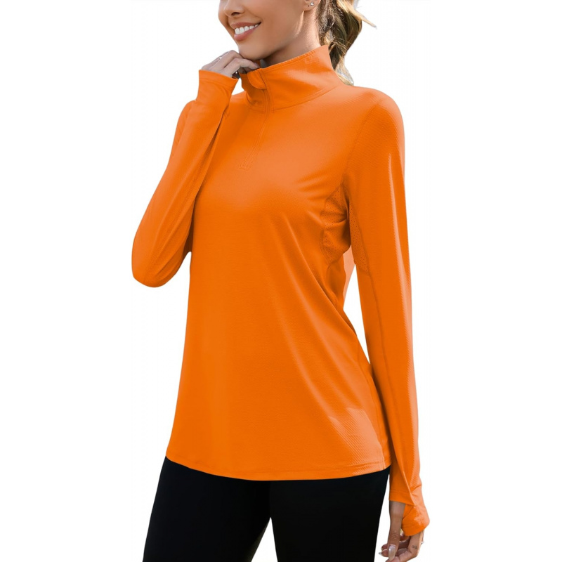 AURETOP Women's 1/4 zip UPF 50+ Sun Shirt SPF Long Sleeve