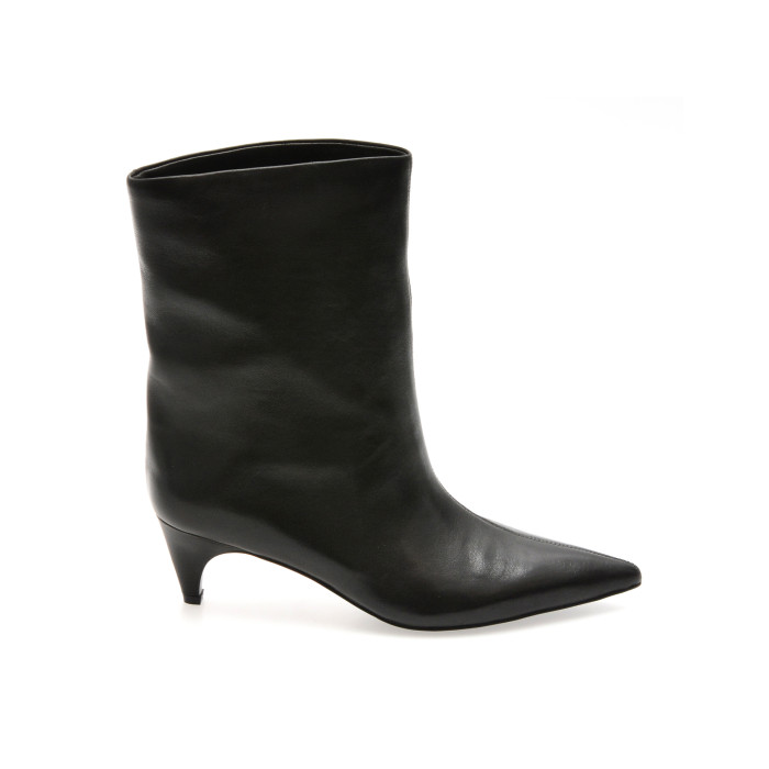 Botine elegante EPICA PREMIUM negre, 81R, din piele naturala