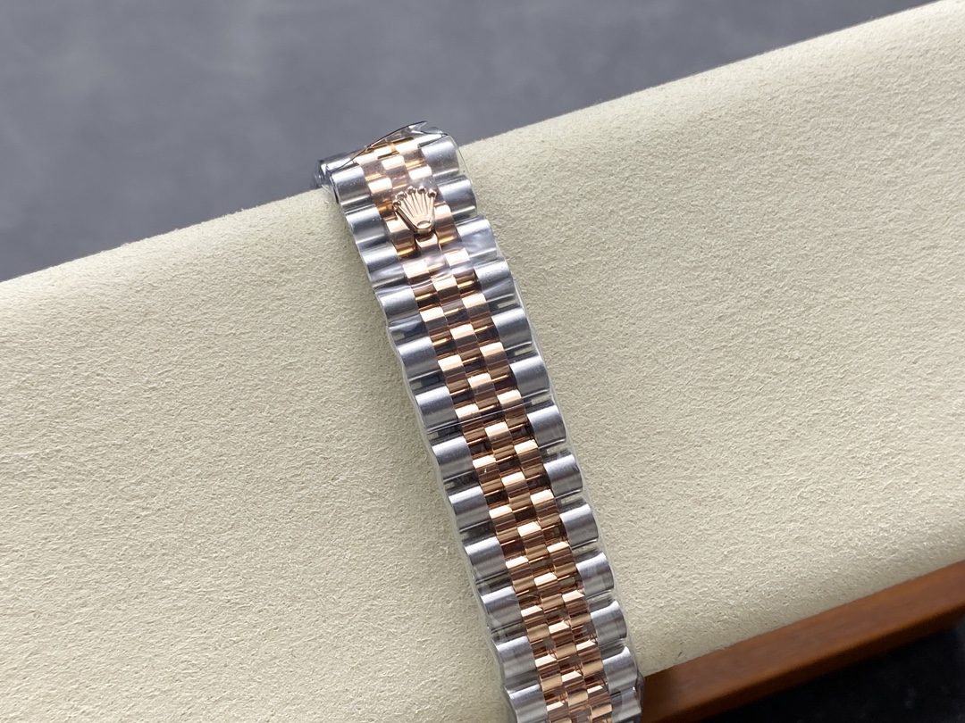 Rolex Datejust 31 m278381RBR 0028 Rose Gold Chocolate Diamond Dial Diamond Bezel Lady Watch