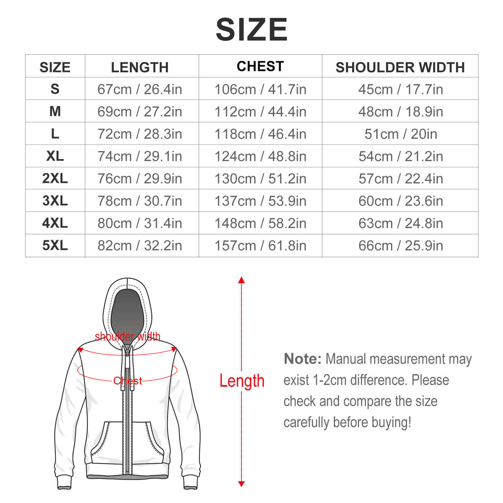 Personalized Custom Men’s Exquisite Craftsmanship Full Zip Hoodie