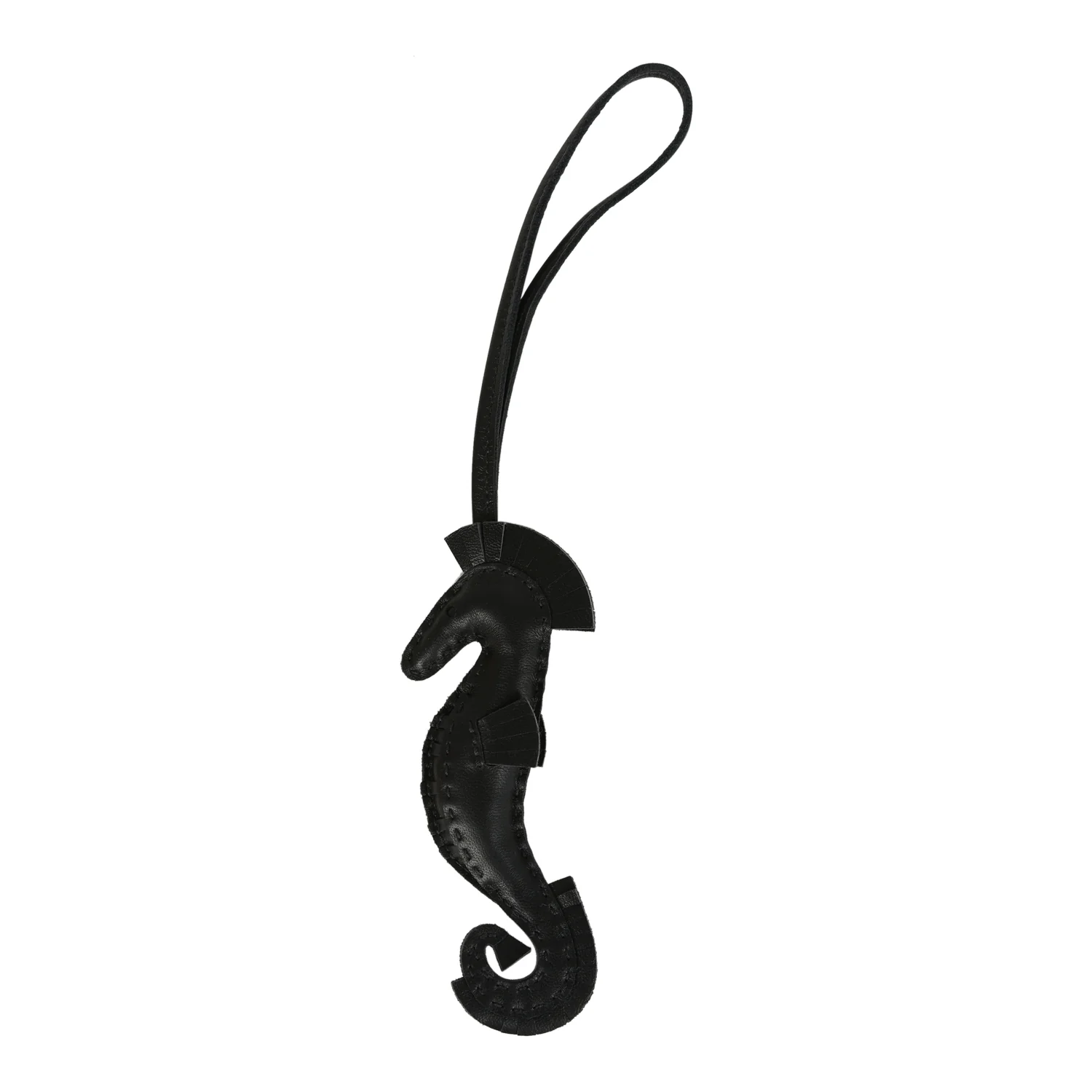 Hermes Seahorse Bag Charm So Black Milo Lambskin