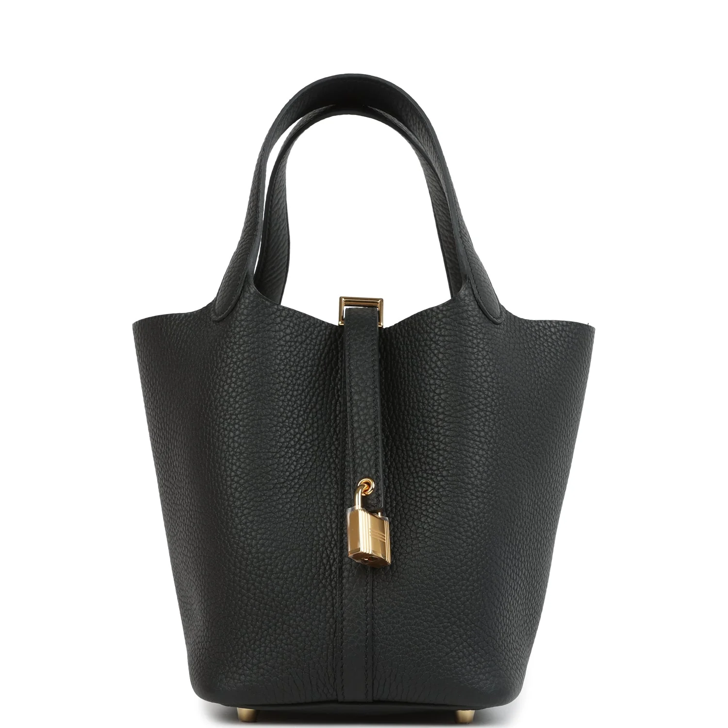 Hermes Picotin Lock 18 Black Clemence Gold Hardware