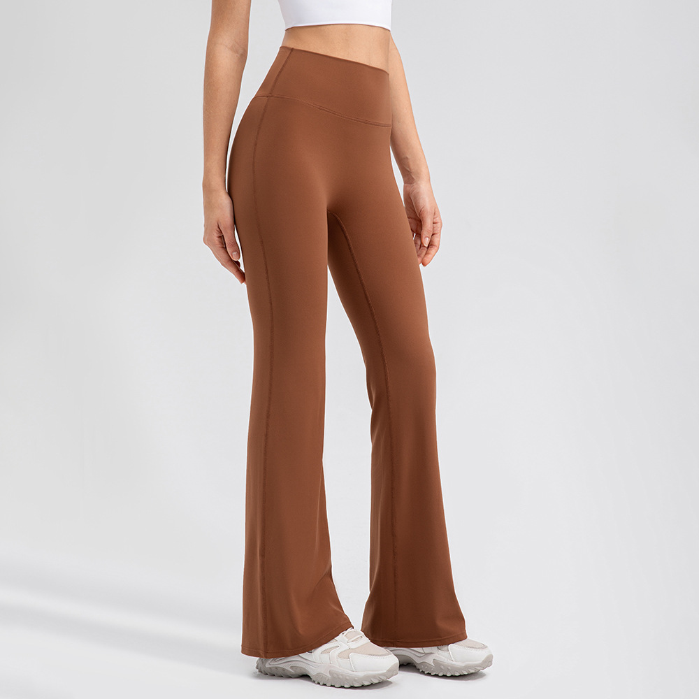 Breathable, high-waisted, hip-lifting, slightly flared yoga pants for women, with no embarrassing seams, perfect for sports and fitness.