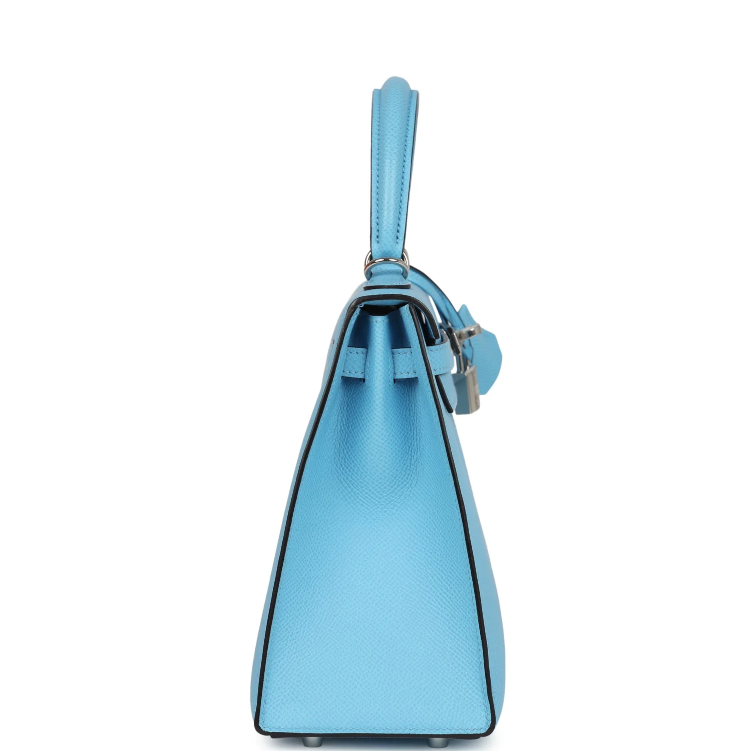 Hermes Kelly Sellier 25 Celeste Epsom Palladium Hardware