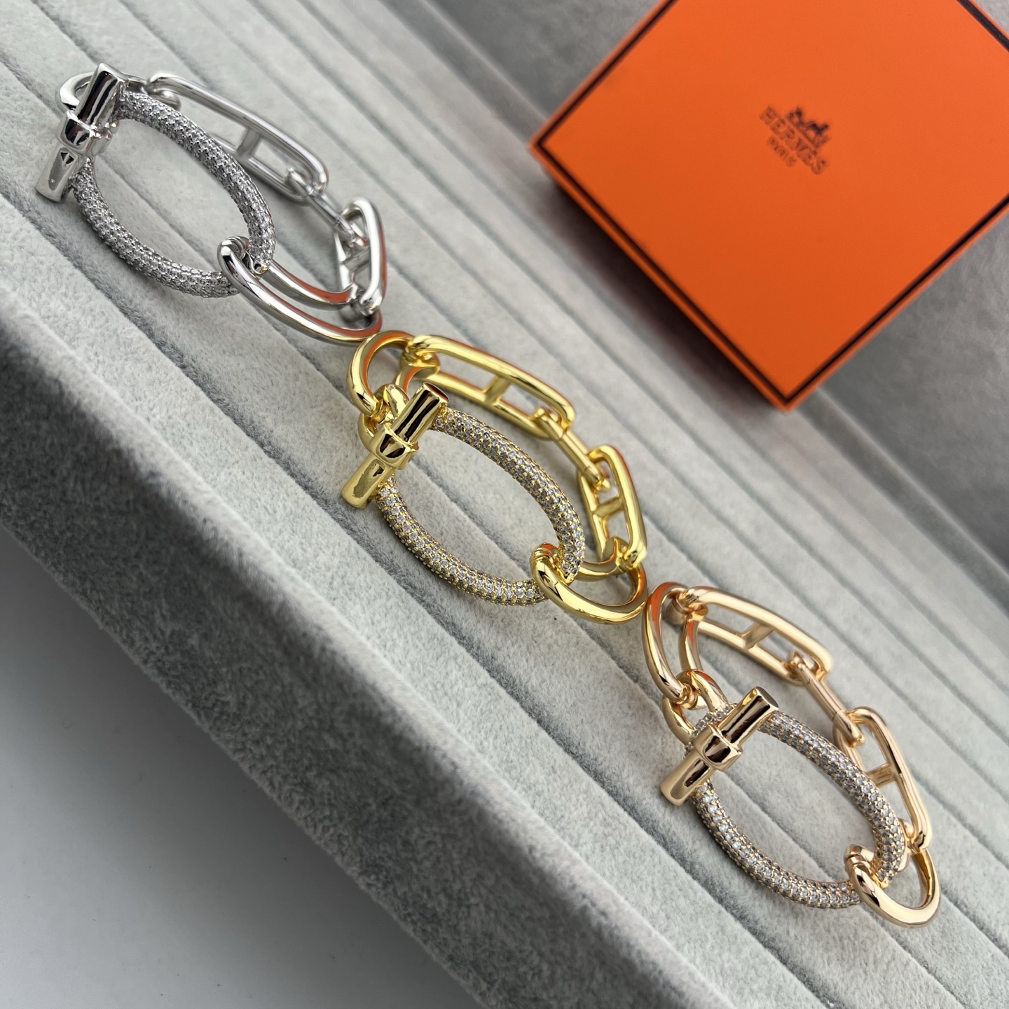 Chaine d'Ancre Enchainée Pave Bracelet - Artisantouchss