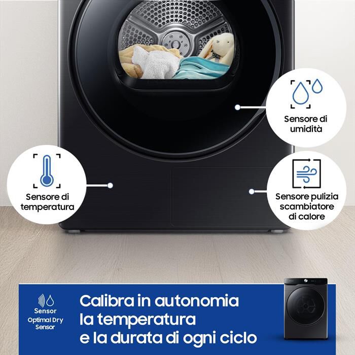 SAMSUNG - Asciugatrice DV16DG8600BVU3 16KG Classe C-Nero