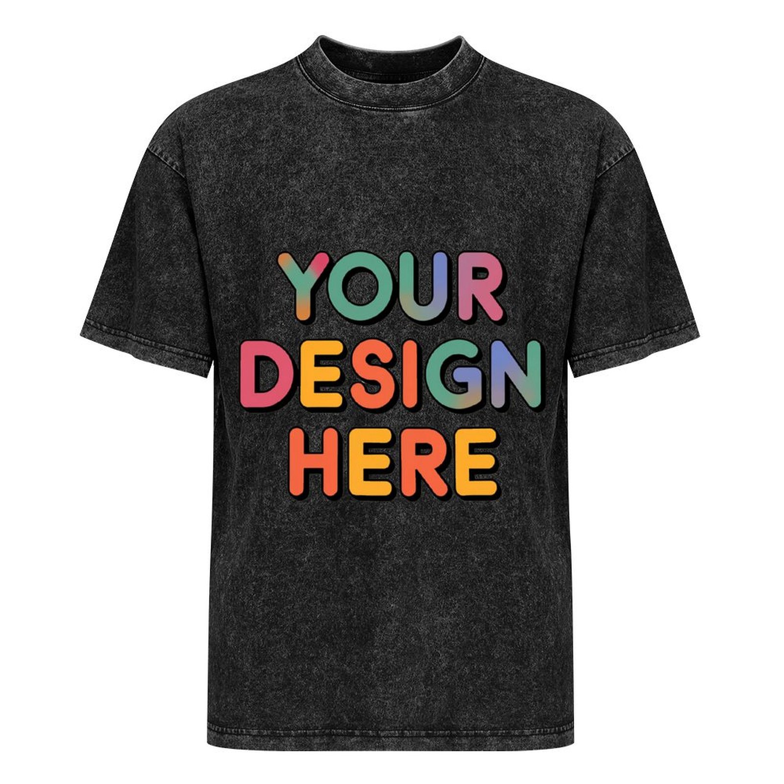Personalized Custom Men’s Casual Cotton T-Shirt with Heat Transfer Design