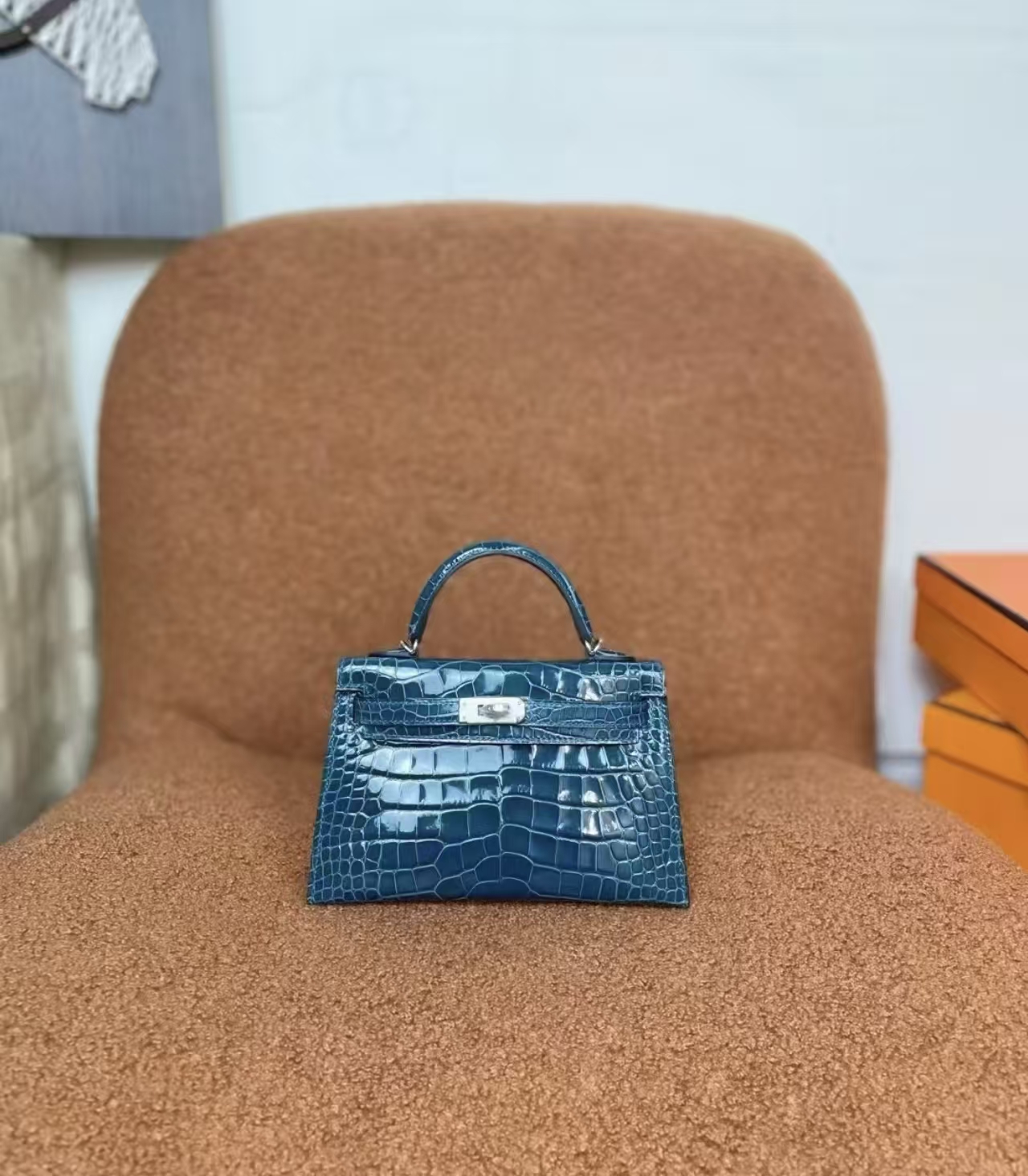 Kelly mini 19 Bosphorus Strait Green Silver Buckle - Artisantouchss