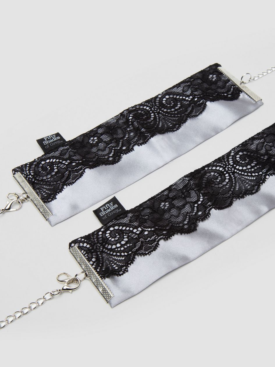 Fifty Shades of Grey Play Nice Satin and Lace Wrist Cuffs