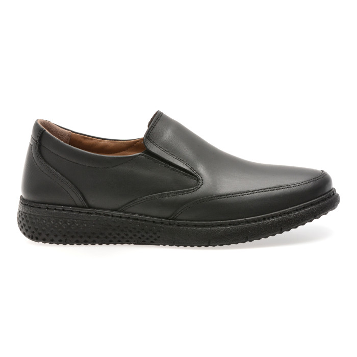 Pantofi BITE THE BULLET negri, RZ003, din piele naturala