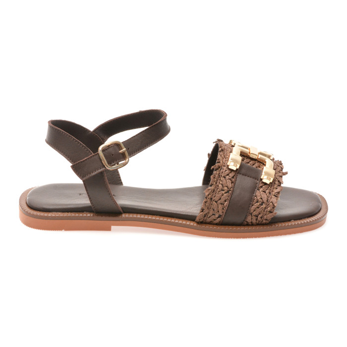 Sandale EPICA maro, TML70T, din piele naturala