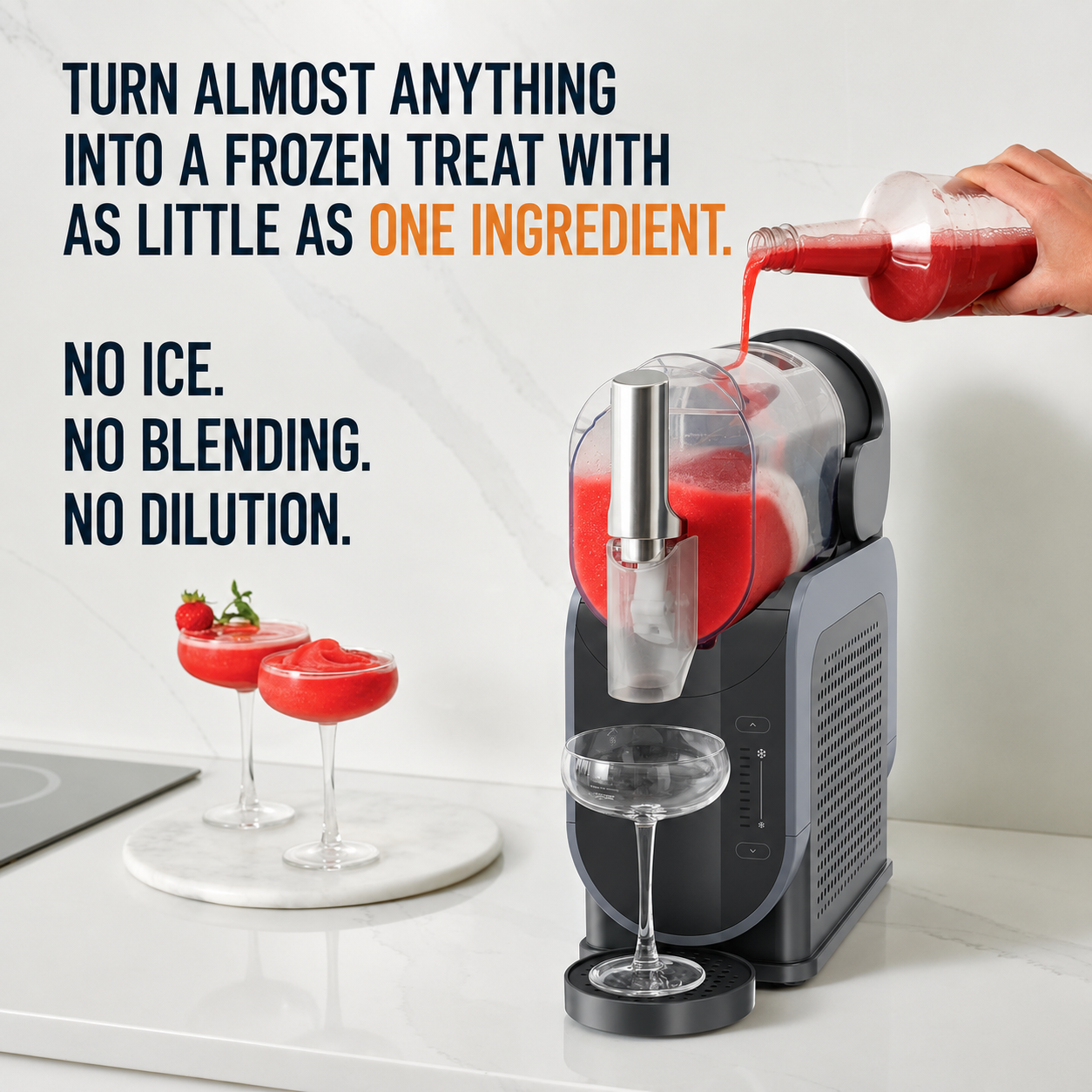 🔥Clearance Sale🔥SLUSHi FS301 Countertop Frozen Drink & Slushie Machine – 88oz Easy-Fill Capacity with 5 Preset Programs