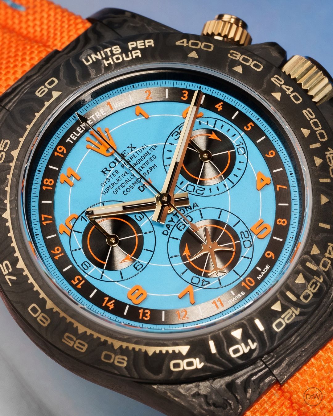 Rolex Carbon Daytona DiW AVIA AZURE BLUE