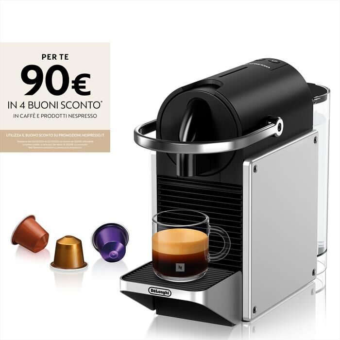 DE LONGHI - Macchina da caffè Pixie EN127.S capsule Nespresso-silver