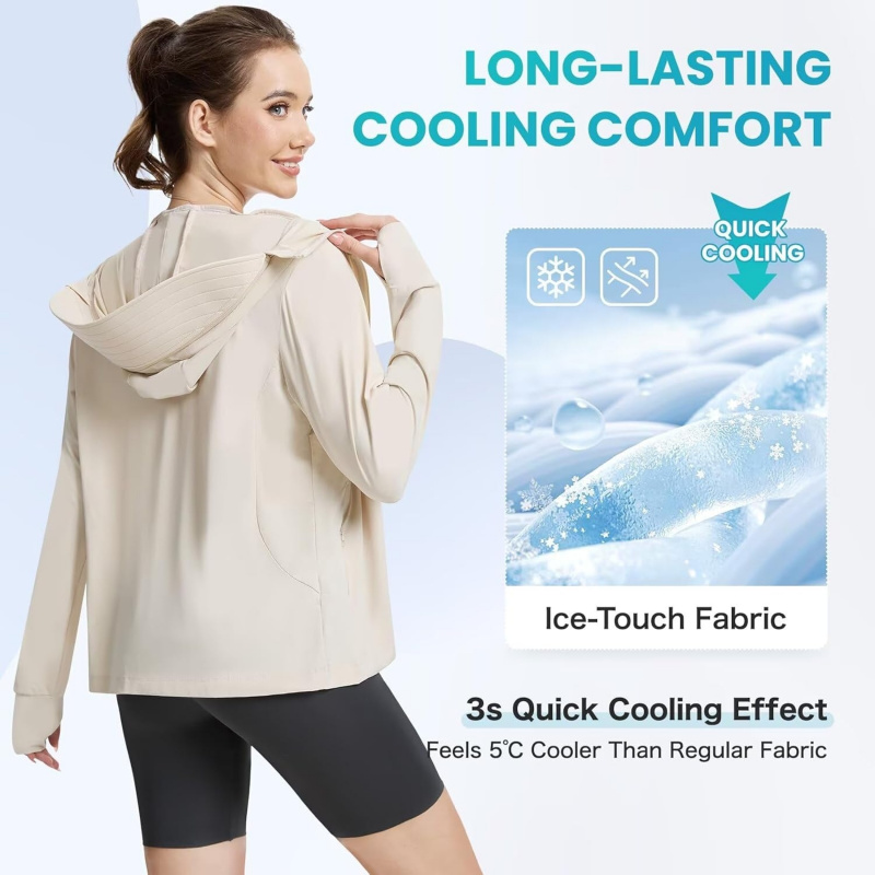 AURETOP Women's UPF 50+ Sun Protection Jacket Cooling