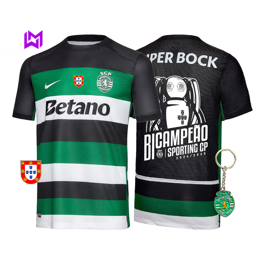 Camisola Sporting Principal BICAMPE?O 2024/25 - MODELO EXCLUSIVO! ????