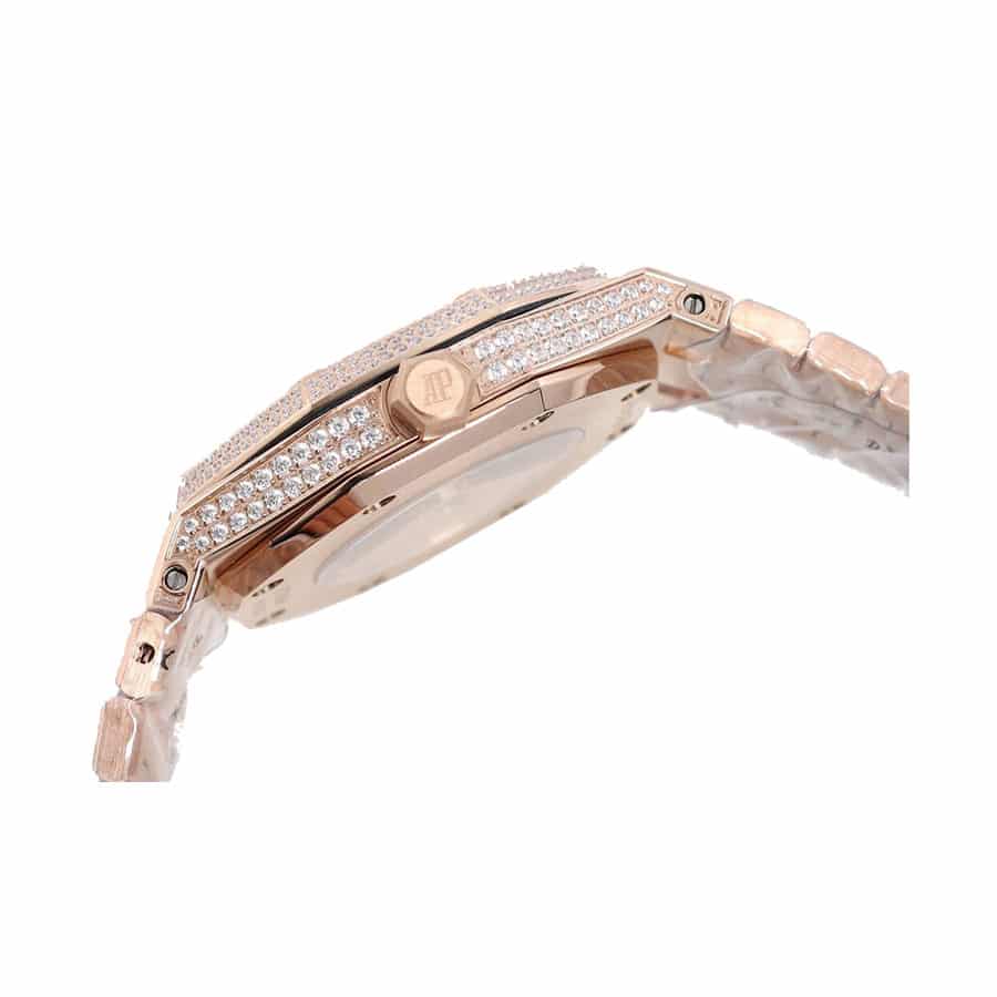 Audemars Piguet Royal Oak Iced Out Rose Gold Replica