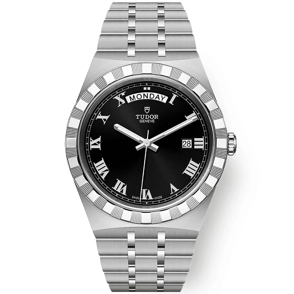 【Super Clone】TUDOR Royal Date/Day 41mm Black Roman Dial Men's Automatic Watch M28600-0003