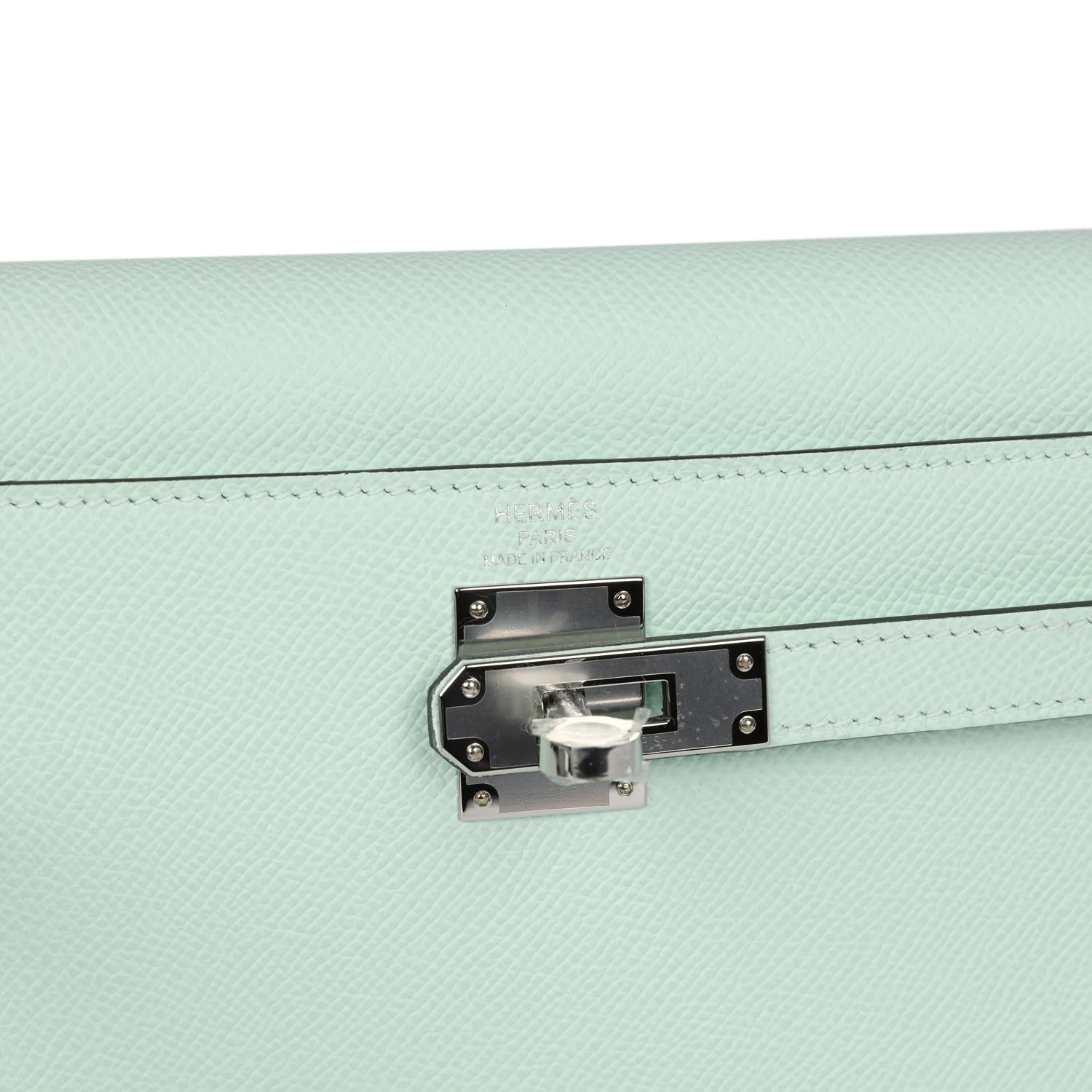 Hermes Kelly Elan Vert Peppermint Epsom Palladium Hardware