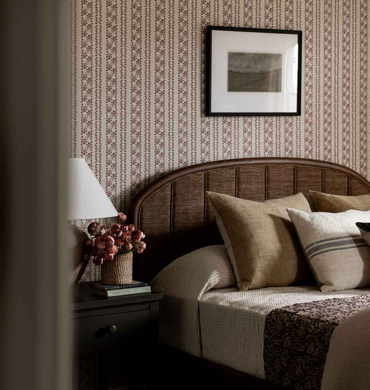 Marisol Stripe Grasscloth Wallpaper