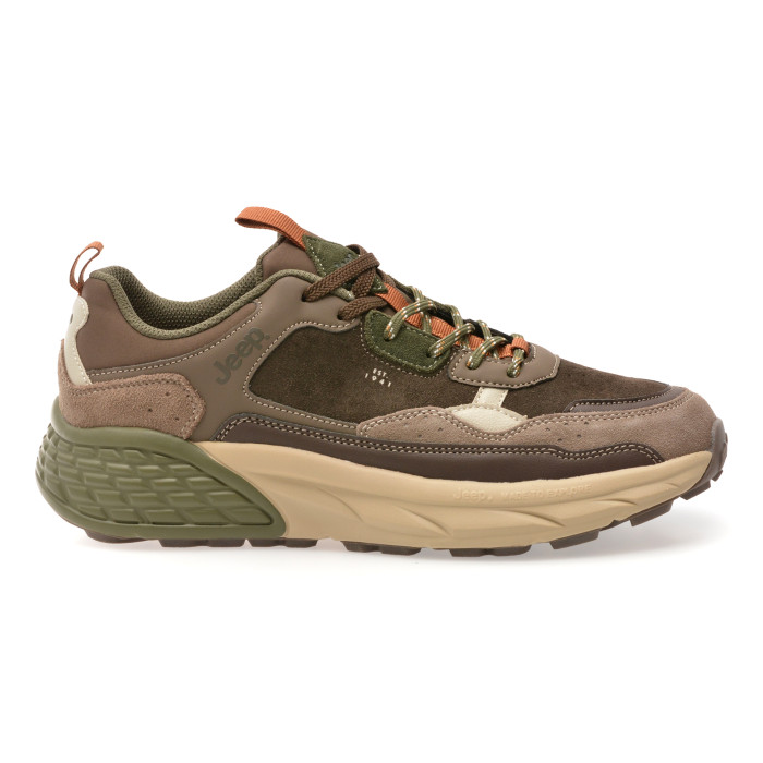 Pantofi sport JEEP maro, M52070A, din piele naturala