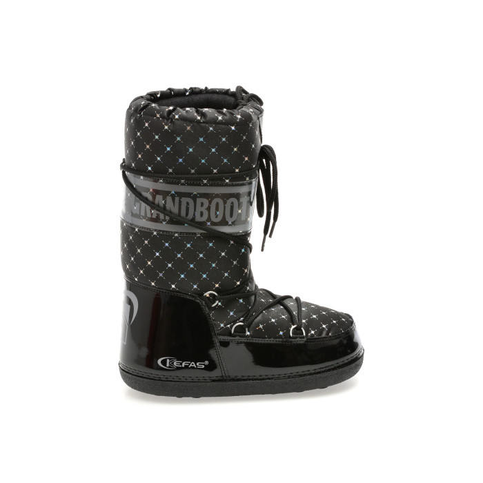 Cizme GRANDBOOT negre, GBLUXY 01, din material textil