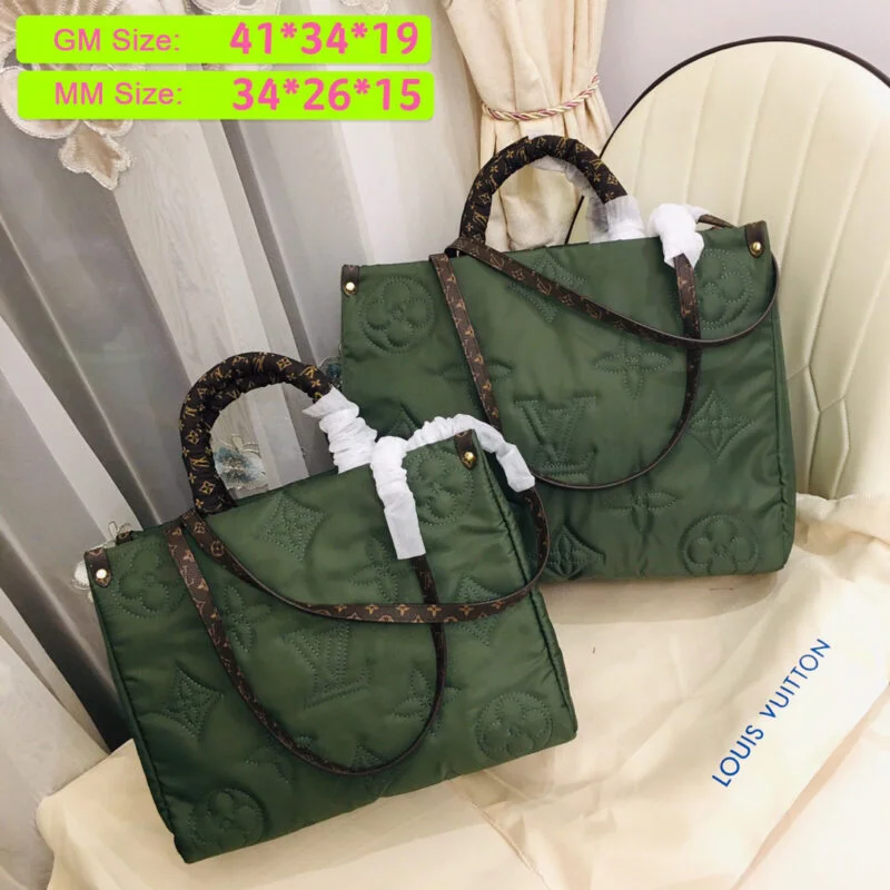 Louis Vuitton Onthego Gm Tote Bag- Green