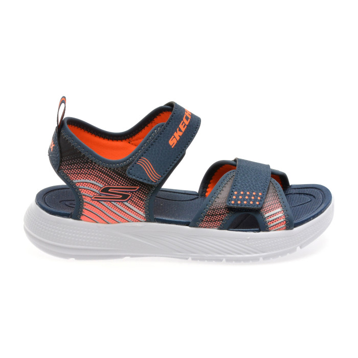 Sandale SKECHERS bleumarin, MICROSPEC-SPLASH, din piele ecologica