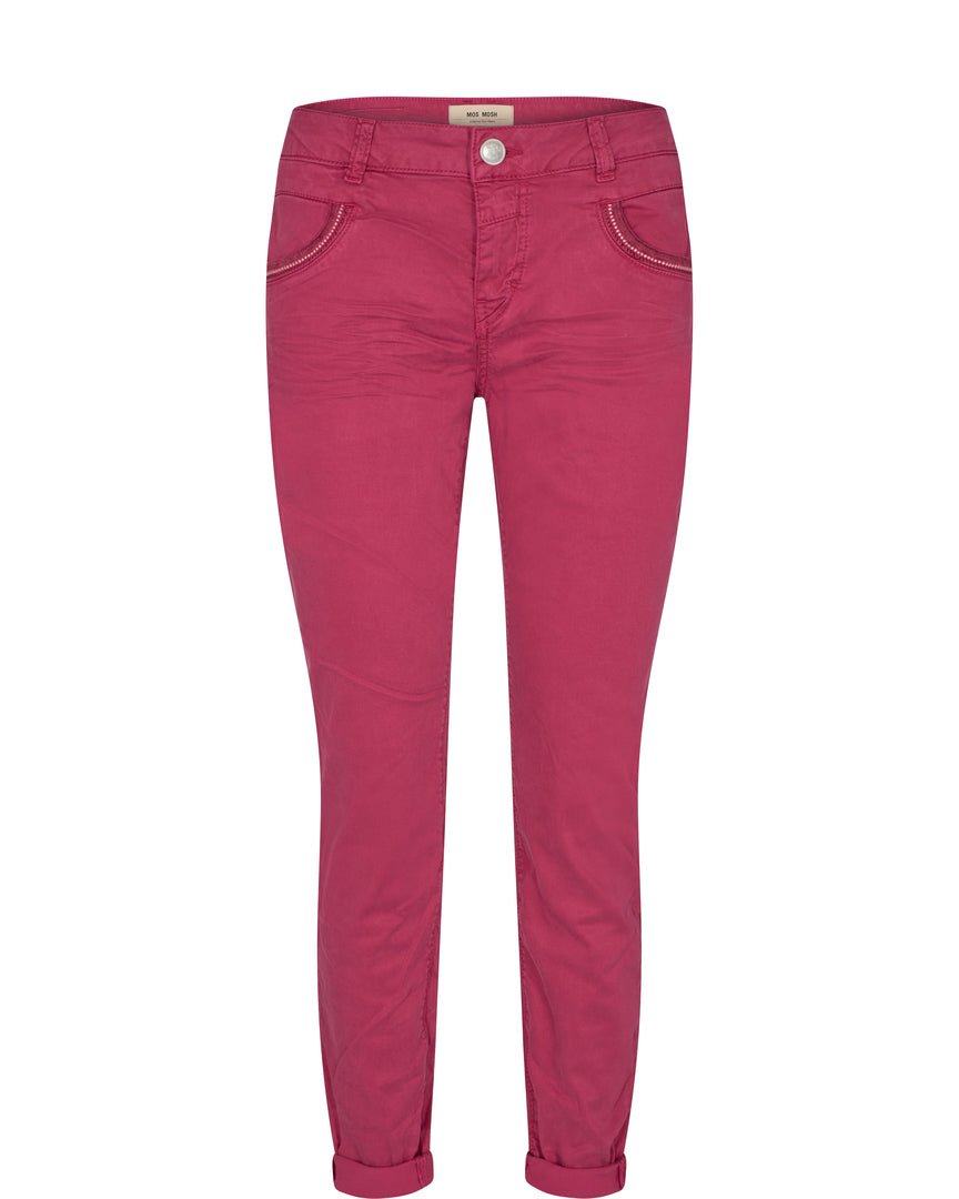 ‌Pocket-Embroidered Taper Pants