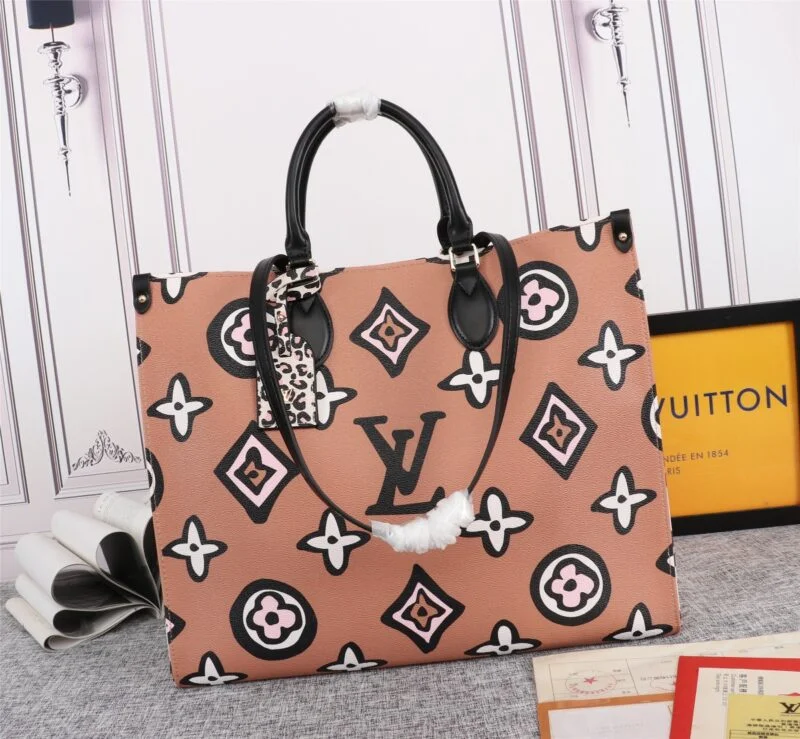 Louis Vuitton Onthego Gm Carryall Black/Brown