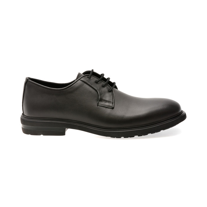 Pantofi eleganti OTTER negri, E1801, din piele naturala