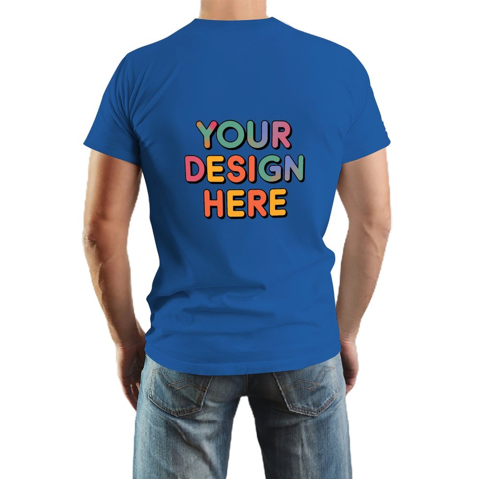 Customized Men’s T-Shirt Back Print in 100% Pure Cotton
