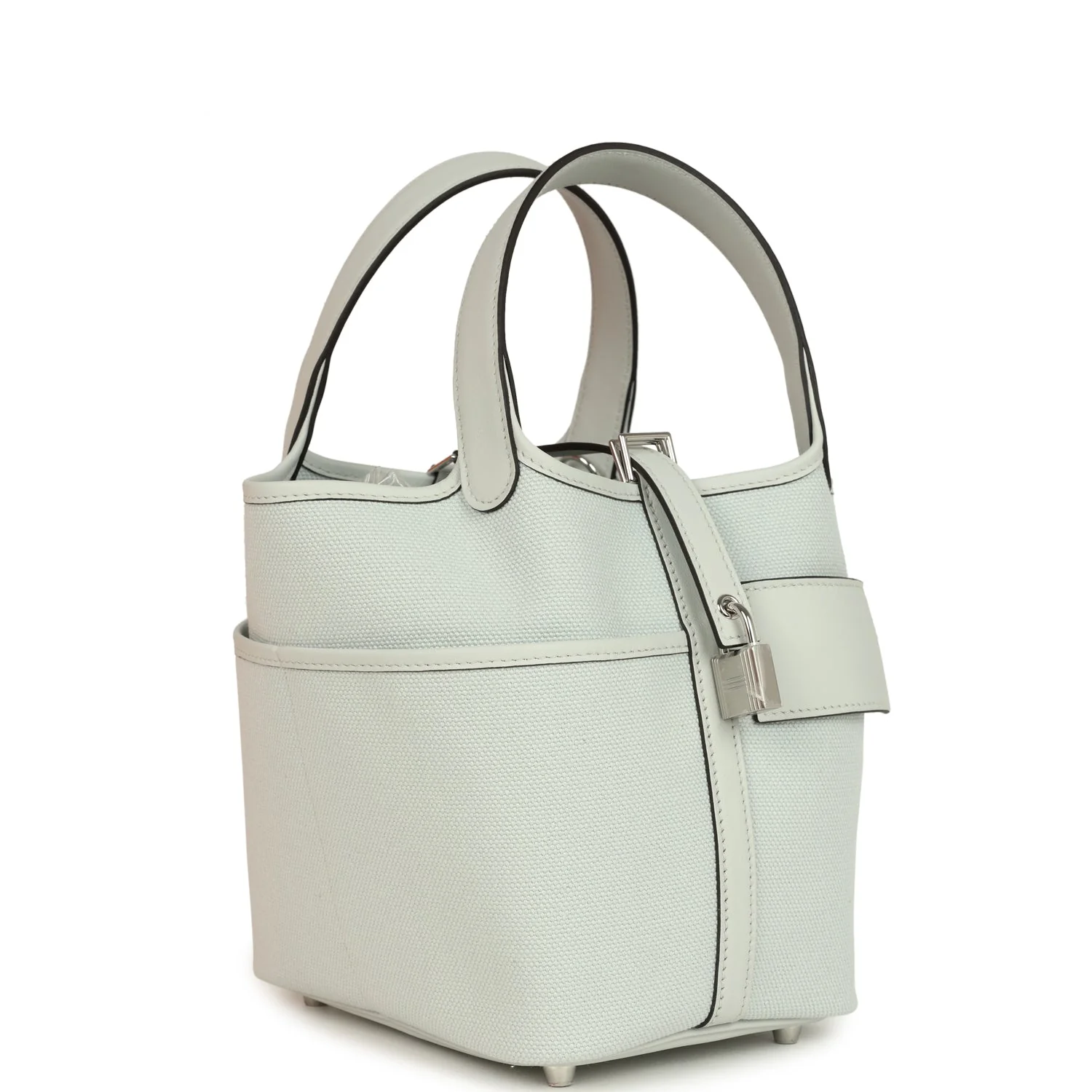 Hermes Picotin Cargo 18 Gris Platine Toile Canvas and Swift Palladium Hardware