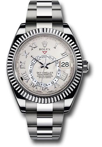 Rolex,Sky-Dweller White Gold Sky-Dweller Watch - Ivory Satin Finish Roman Dial - Oyster Bracelet - 326939 iv