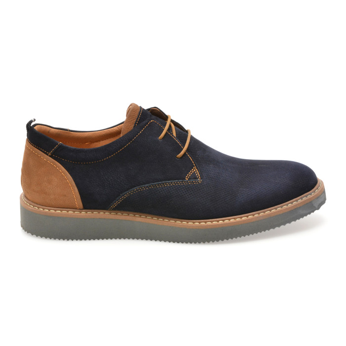 Pantofi OTTER bleumarin, 1088, din nabuc