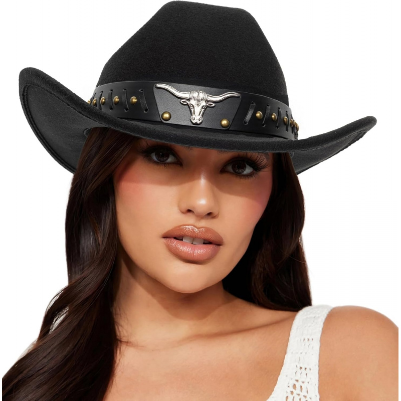 Women's Western Cowboy Hats Classic Felt Hats