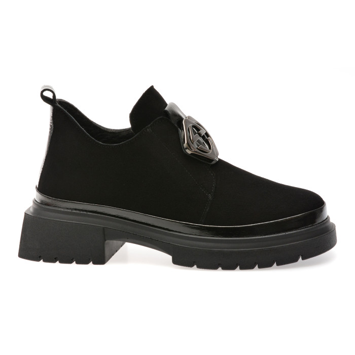 Ghete GRYXX negre, 386467, din piele intoarsa