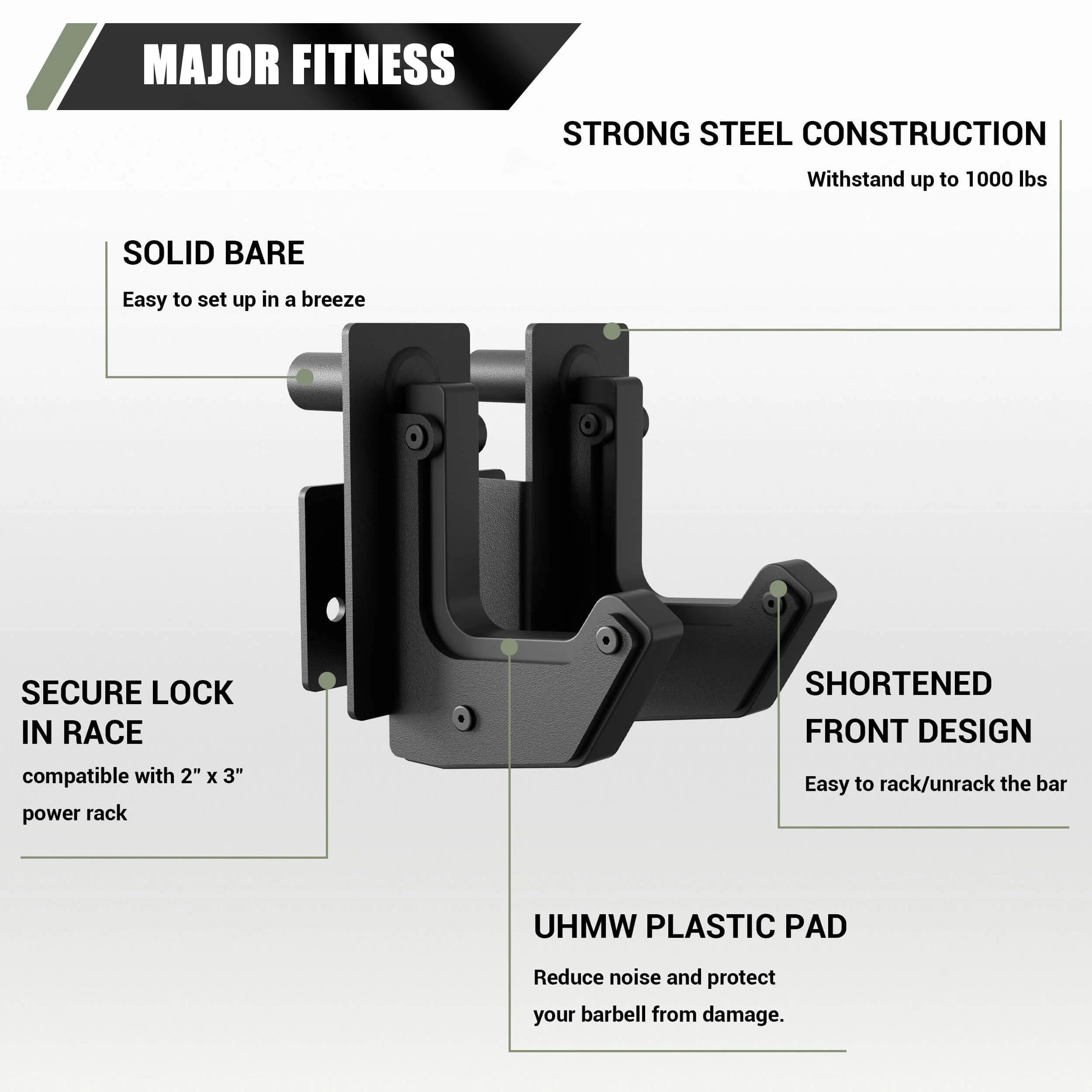 Major Fitness Sandwich J-Hooks