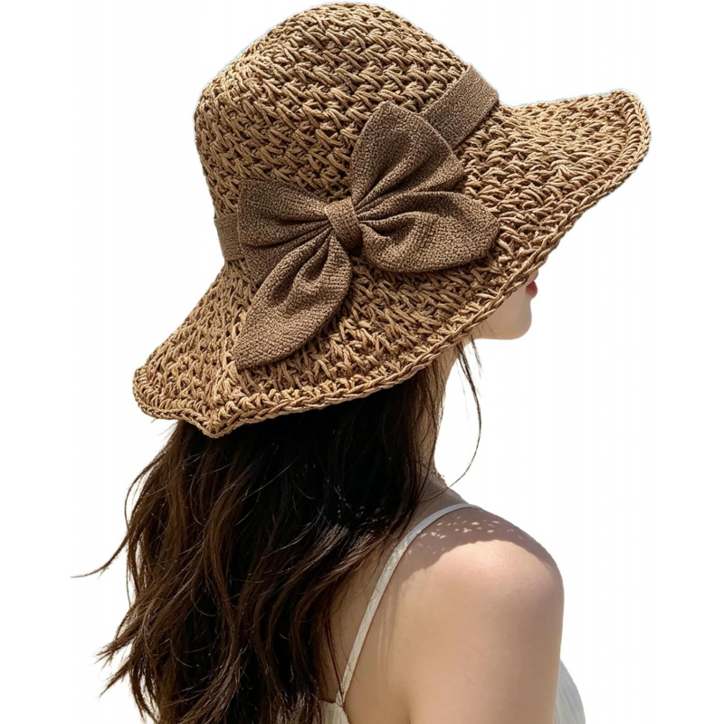 Women Vintage Bowknot Straw Hats