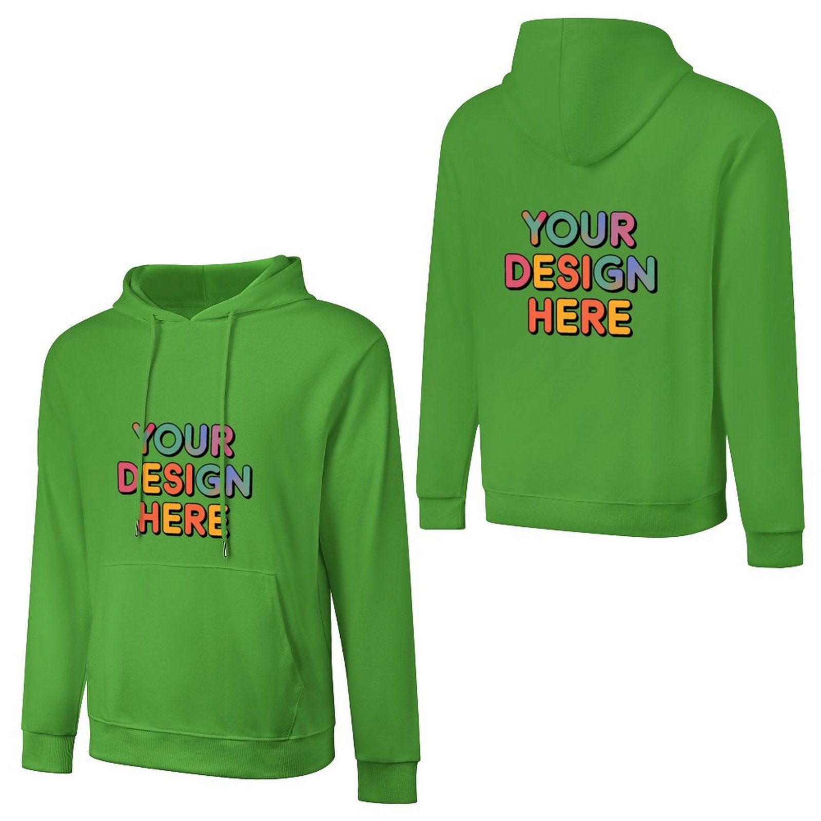 Personalized Custom Men’s 100% Cotton Hooded Sweater with Graphic Patterns