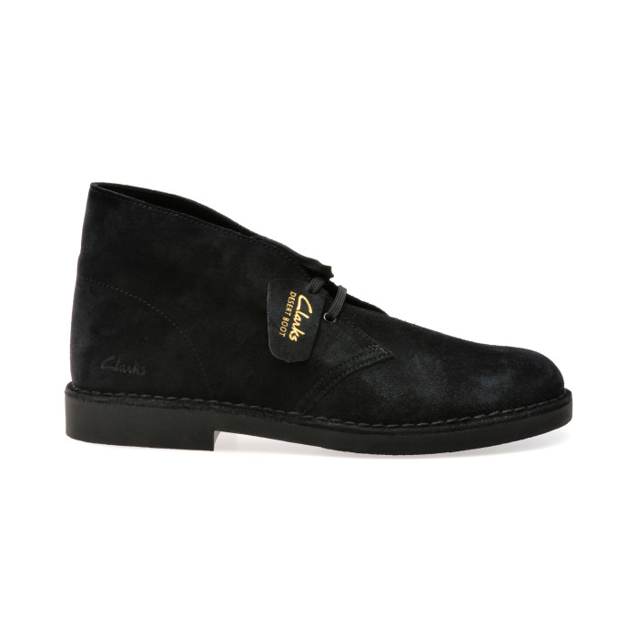 Ghete CLARKS negre, DESERT BT EVO, din piele intoarsa