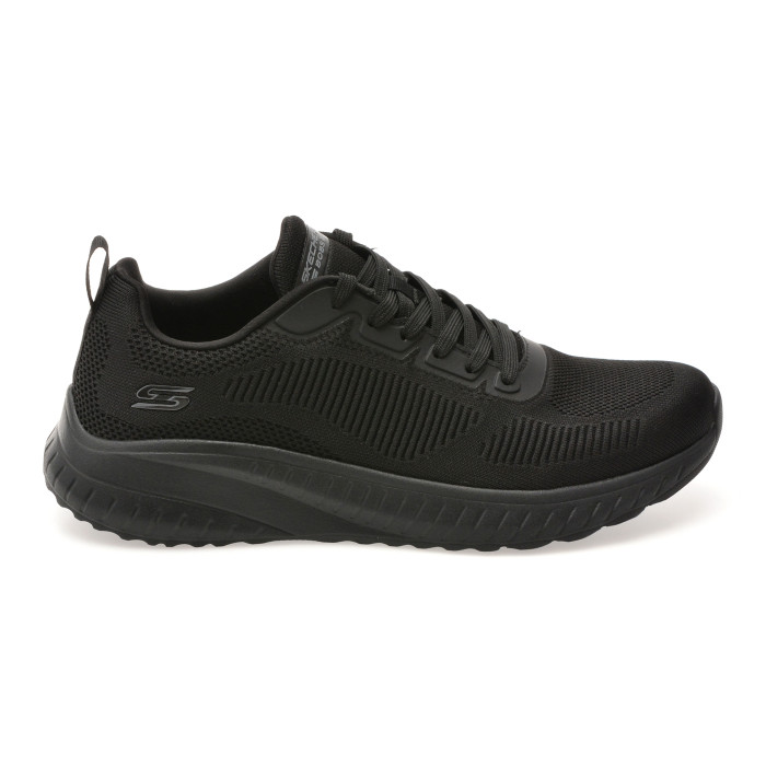 Pantofi sport SKECHERS negri, BOBS SQUAD CHAOS, din material textil